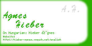 agnes hieber business card